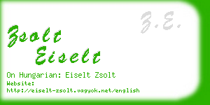 zsolt eiselt business card